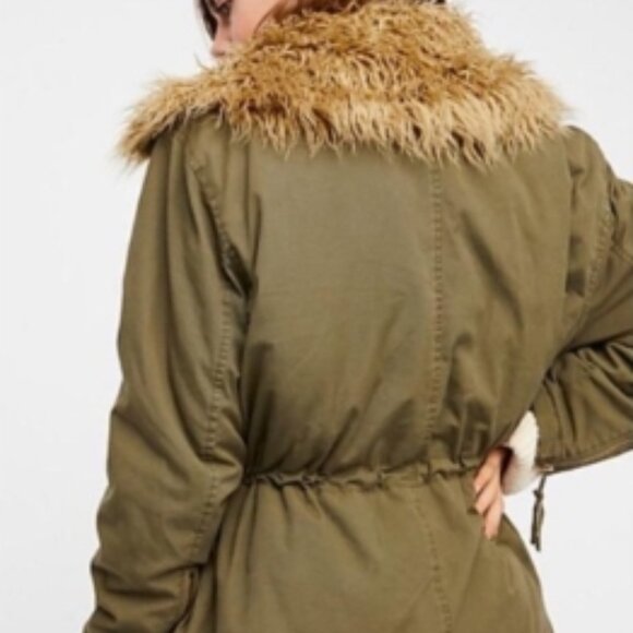 FREE PEOPLE Extreme Moto Fur Lined Parka Coat in Size S - Picture 16 of 16